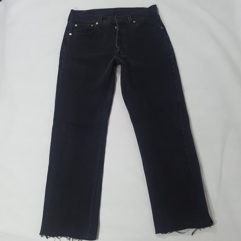 Levi's 501 Button Fly Cropped Jeans Size 33
